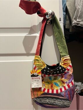 Colorblock Boho Shoulder Bag - Multicolor